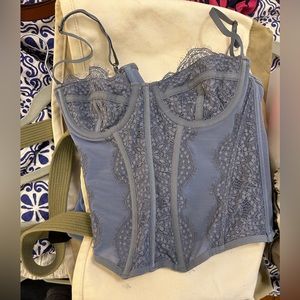 Urban outfitters corset top blue